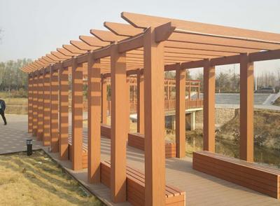 直线型塑木廊架